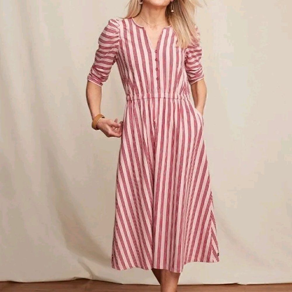 NEW Matilda Jane McIntosh Red Striped Knit Dress Size S Valentines Stretch Knit